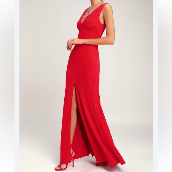 Dress the Population Elegant Red orange Sleeveless Evening Gown size XXL - Picture 1 of 9